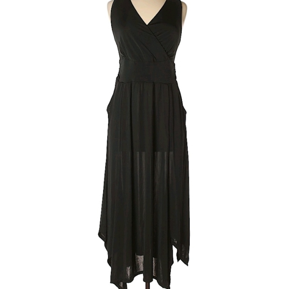 Black asymmetrical dress